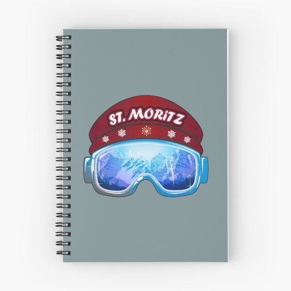 Item preview, St. Moritz Switzerland ski goggles blue designed and sold by studioss76.