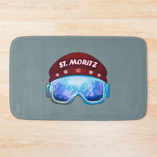 Item preview, St. Moritz Switzerland ski goggles blue designed and sold by studioss76.