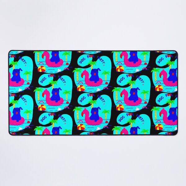 Item preview, dog pool party palm trees flamingo summer fun designed and sold by Gossip Rag.