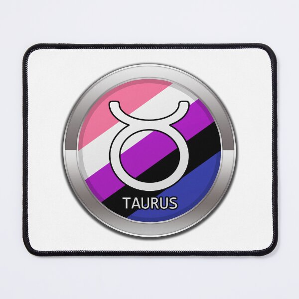 Item preview, Taurus Zodiac Symbol in Gender Fluid Pride Flag Colors Horoscope designed and sold by LiveLoudGraphic.