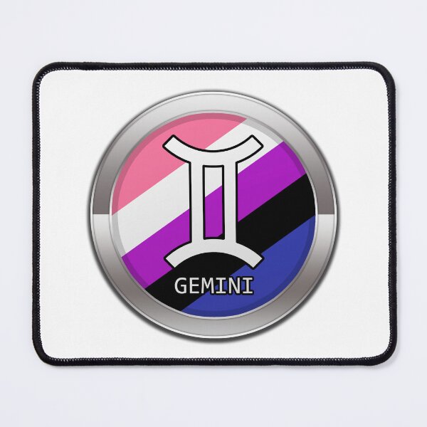 Item preview, Gemini Zodiac Symbol in Gender Fluid Pride Flag Colors Horoscope designed and sold by LiveLoudGraphic.