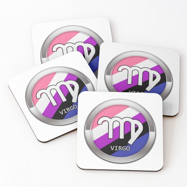 Item preview, Virgo Zodiac Symbol in Gender Fluid Pride Flag Colors Horoscope designed and sold by LiveLoudGraphic.