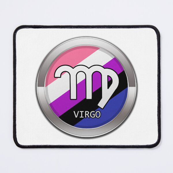 Item preview, Virgo Zodiac Symbol in Gender Fluid Pride Flag Colors Horoscope designed and sold by LiveLoudGraphic.