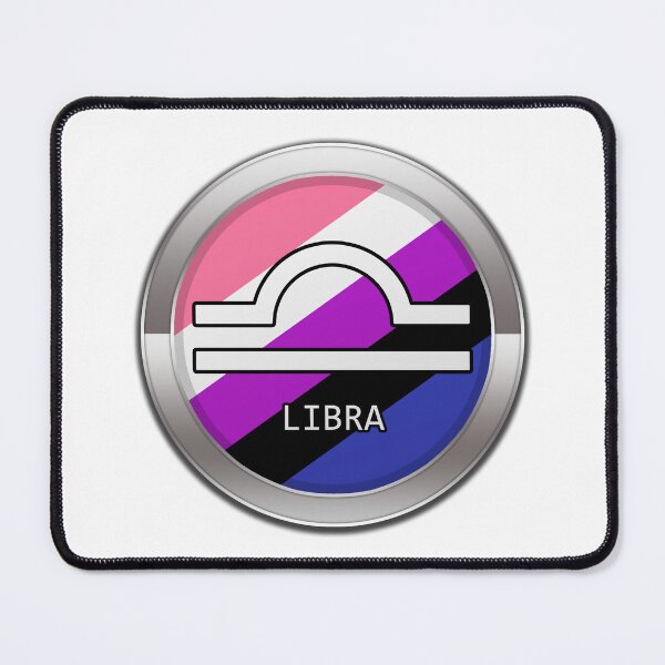 Item preview, Libra Zodiac Symbol in Gender Fluid Pride Flag Colors Horoscope designed and sold by LiveLoudGraphic.