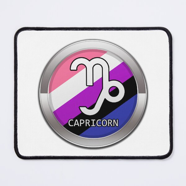 Item preview, Capricorn Zodiac Symbol in Gender Fluid Pride Flag Colors Horoscope designed and sold by LiveLoudGraphic.