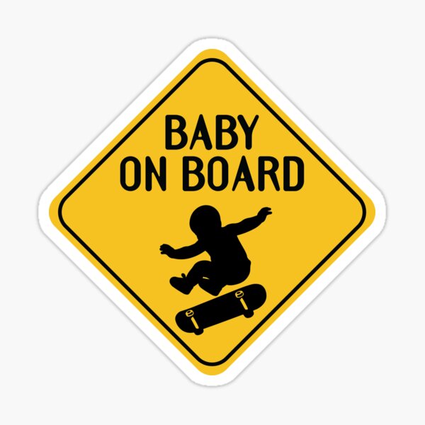Artikel-Vorschau von Baby an Bord – Skateboarding Baby, designt und verkauft von cozy creatures council.