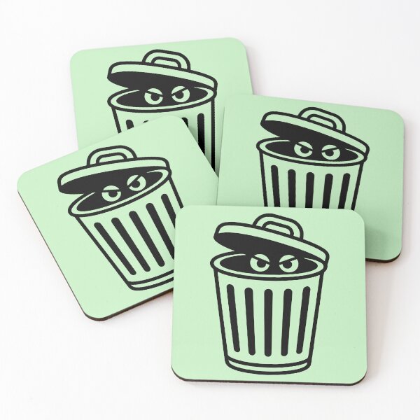 Item preview, Funny Trash Can with Eyes Silhouette designed and sold by theartfulaspie.