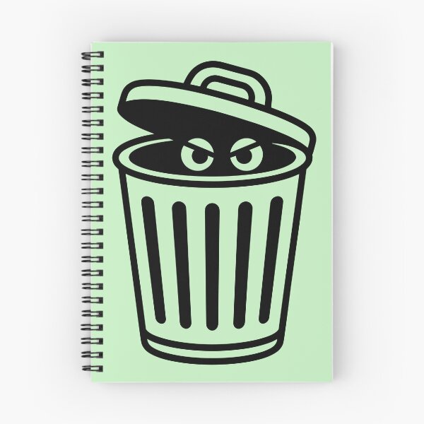 Item preview, Funny Trash Can with Eyes Silhouette designed and sold by theartfulaspie.