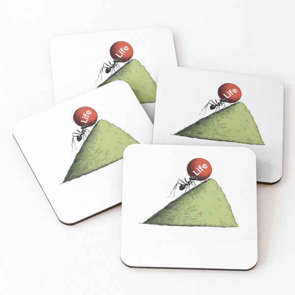 Item preview, Life-Ant pushing a ball uphill designed and sold by BlackabyBoutique.