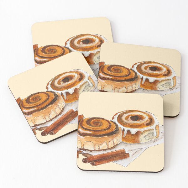 Item preview, Watercolor Cinnamon Rolls Illustration – Cozy Autumn Bakery Art designed and sold by Green2711.