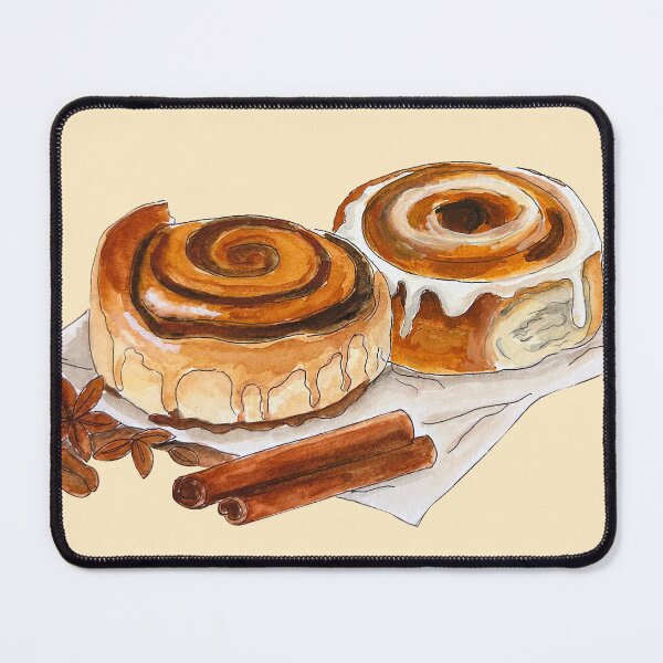 Item preview, Watercolor Cinnamon Rolls Illustration – Cozy Autumn Bakery Art designed and sold by Green2711.