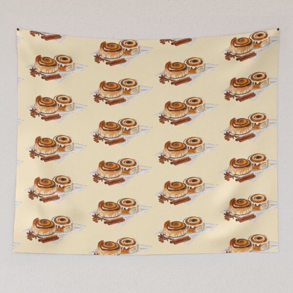 Item preview, Watercolor Cinnamon Rolls Illustration – Cozy Autumn Bakery Art designed and sold by Green2711.