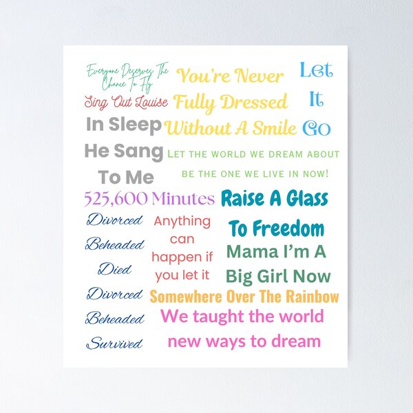 Item preview, Broadway Quotes designed and sold by magicbykensy.