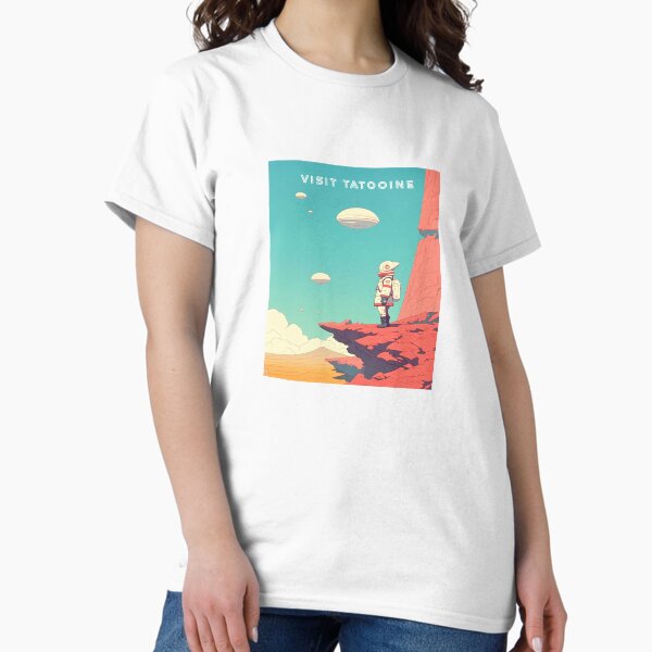 Vista previa del artículo con la obra «Visita Tatooine», diseñado y vendido por mahhmoo⭐⭐⭐⭐⭐.