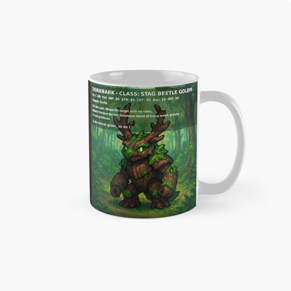 Item preview, Thornbark the Stag Beetle Golem – Pixel Pets RPG Series designed and sold by KMChronicles.