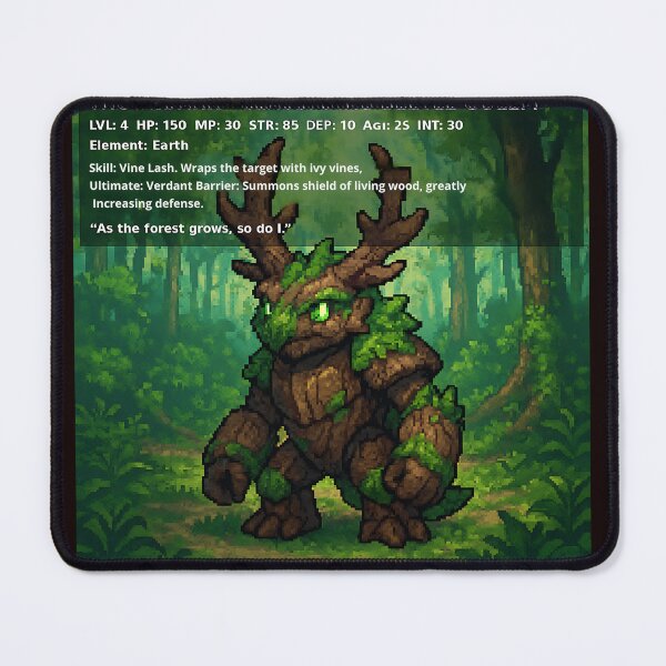 Item preview, Thornbark the Stag Beetle Golem – Pixel Pets RPG Series designed and sold by KMChronicles.