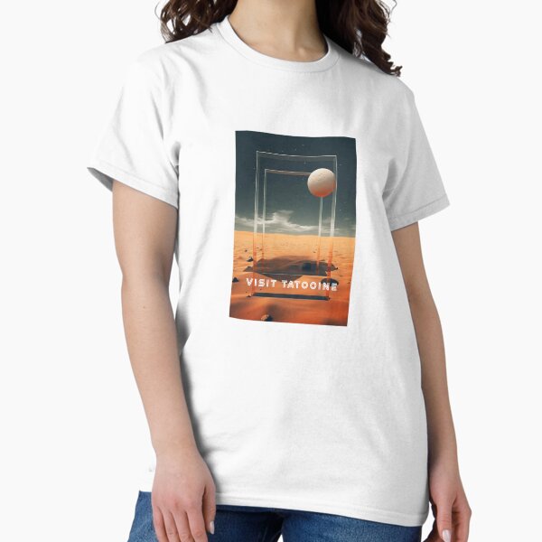 Vista previa del artículo con la obra «Visita Tatooine», diseñado y vendido por mahhmoo⭐⭐⭐⭐⭐.