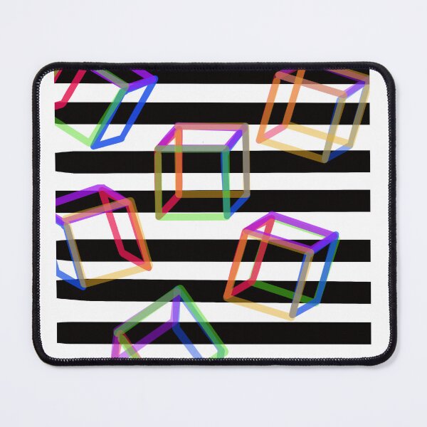 Item preview, Trippy 3D Blacklight Rainbow Cube - Black & White designed and sold by Doodle & Wheel.