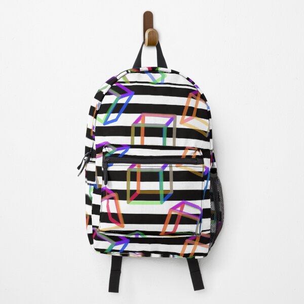 Item preview, Trippy 3D Blacklight Rainbow Cube - Black & White designed and sold by Doodle & Wheel.