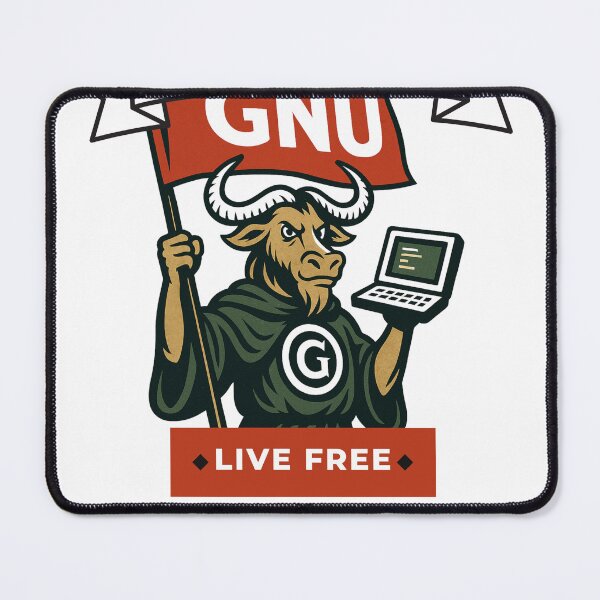 Item preview, GNU the Liberator – Free Software Forever designed and sold by MentatDesign.