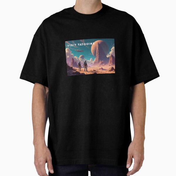 Vista previa del artículo con la obra «Visita Tatooine», diseñado y vendido por mahhmoo⭐⭐⭐⭐⭐.