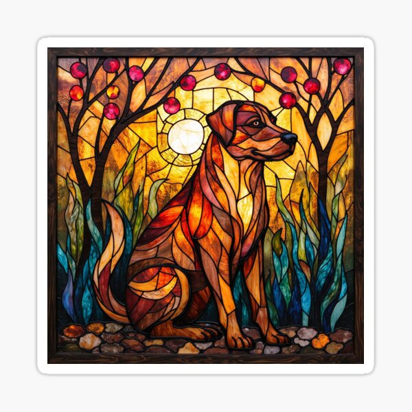 Item preview, Radiant Canine: A Stained Glass Tribute designed and sold by Nimrodious.