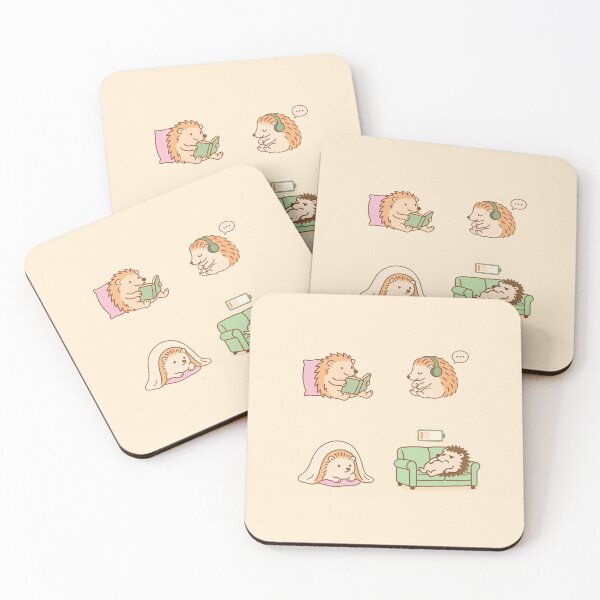 Item preview, Introvert Hedgehog Life – Cozy Sticker Set for Quiet Days designed and sold by livein105.