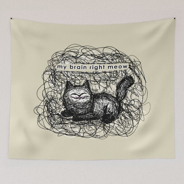 Item preview, My Brain Right Meow designed and sold by KilkennyCat Art.