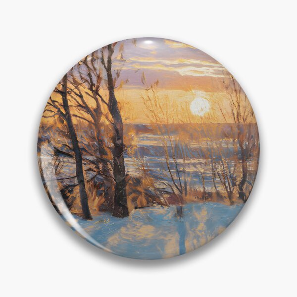 Item preview, Snowy winter sunset scenery designed and sold by garasani.
