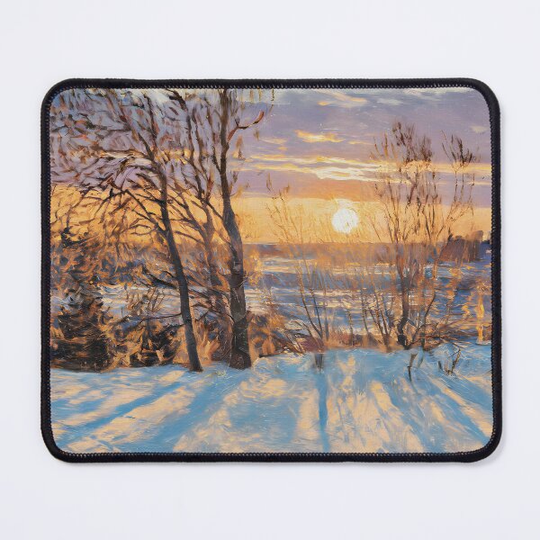 Item preview, Snowy winter sunset scenery designed and sold by garasani.