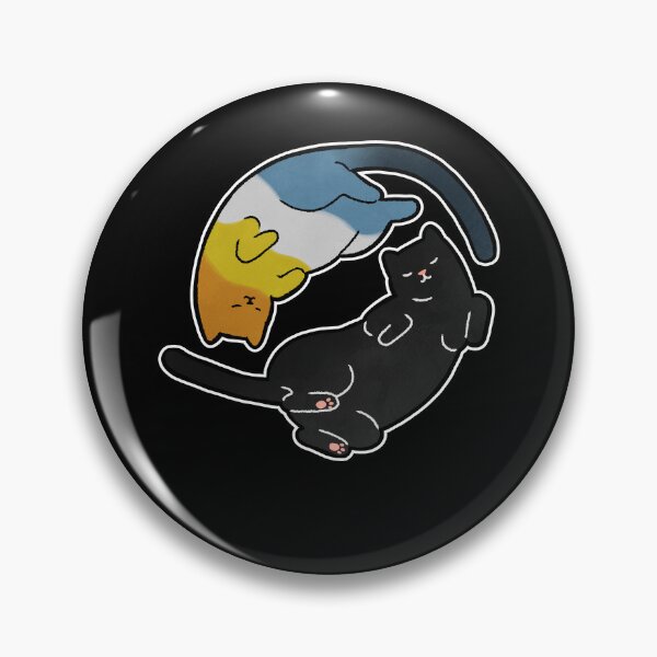 Item preview, Aroace Cat Yin Yang LGBT Asexual Aromantic Pride Flag designed and sold by Clara Hollins.