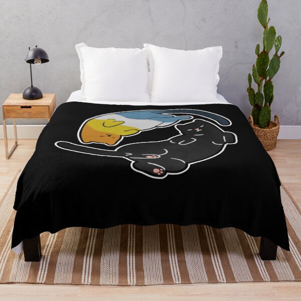 Item preview, Aroace Cat Yin Yang LGBT Asexual Aromantic Pride Flag designed and sold by Clara Hollins.