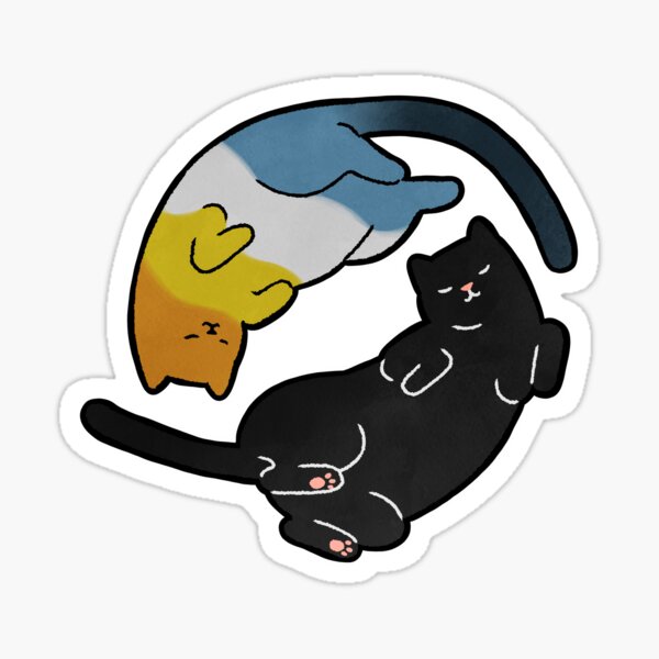 Artikel-Vorschau von Aroace Cat Yin Yang LGBT Asexual Aromantic Pride Flag, designt und verkauft von Clara Hollins.