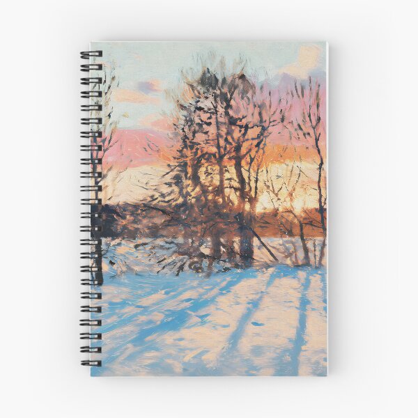 Item preview, Snowy winter sunset landscape-Version 02 designed and sold by garasani.