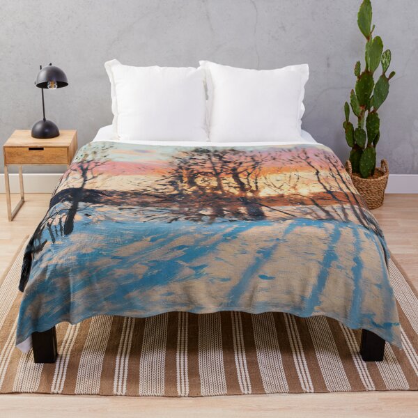 Item preview, Snowy winter sunset landscape-Version 02 designed and sold by garasani.