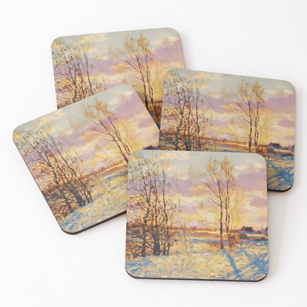 Item preview, Snowy Winter Sunset Landscape-Version 03 designed and sold by garasani.