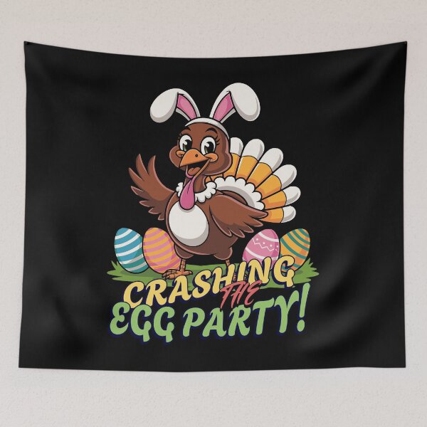 Item preview, Crashing the Egg Party Funny Turkey designed and sold by Fragy72.