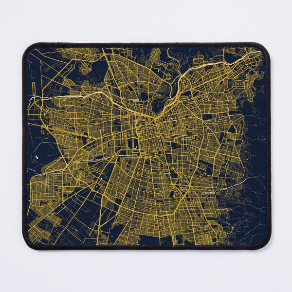 Item preview, Santiago City Map of Chile - Gold Art Deco designed and sold by deMAP.