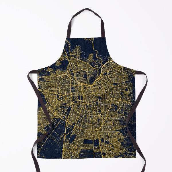 Item preview, Santiago City Map of Chile - Gold Art Deco designed and sold by deMAP.
