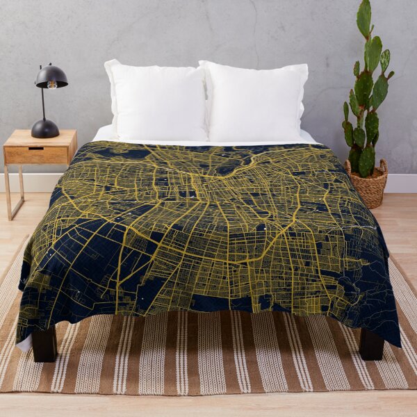 Item preview, Santiago City Map of Chile - Gold Art Deco designed and sold by deMAP.
