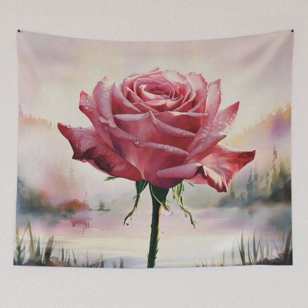 Item preview, Red rose flowers blooming on the lakeside-Version 01 designed and sold by garasani.