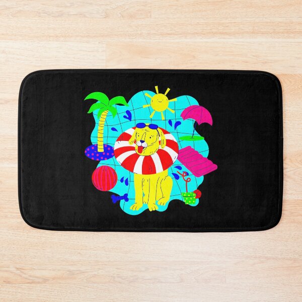 Item preview, dog pool party palm tree summer cute funny designed and sold by Gossip Rag.