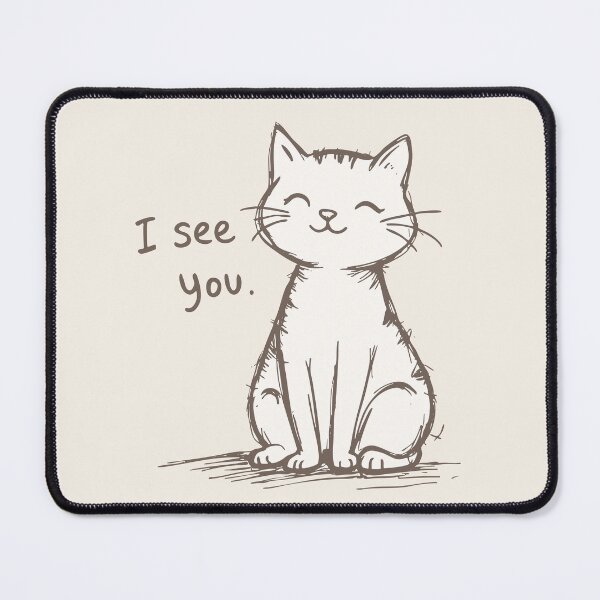 Item preview, I See You – Sepia Cat Smile designed and sold by SteadyRolling.