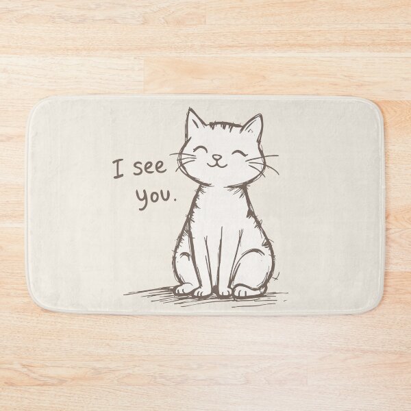 Item preview, I See You – Sepia Cat Smile designed and sold by SteadyRolling.