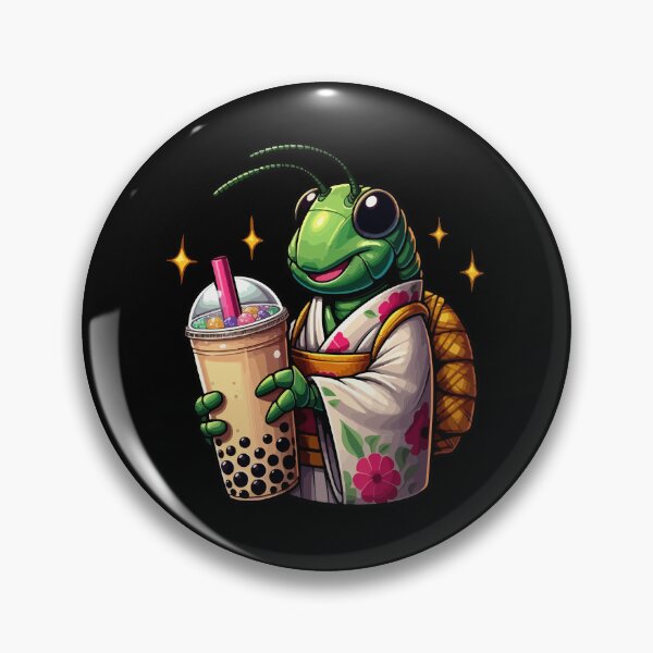 Item preview, Grasshopper Bubble Boba Tea Anime Cute Kawaii designed and sold by Artistoos.