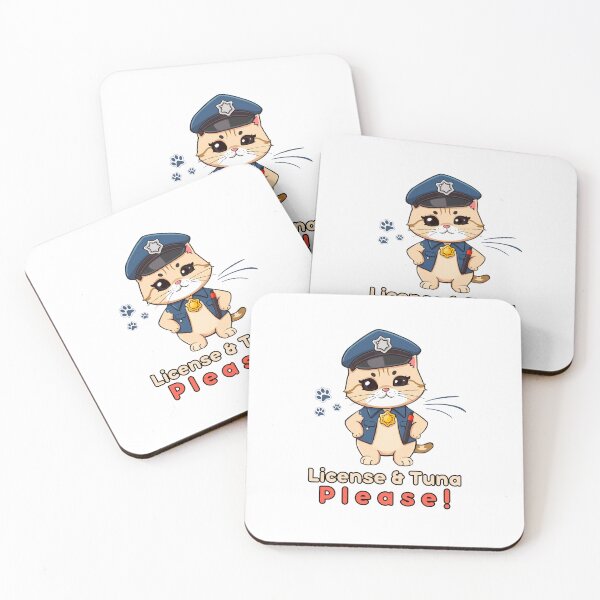 Item preview, Officer Whiskers – Funny Cat on Duty designed and sold by Meow Cat.