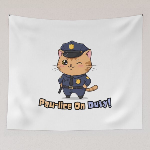Item preview, Paw-lice Patrol – Funny Cat Cop designed and sold by Meow Cat.