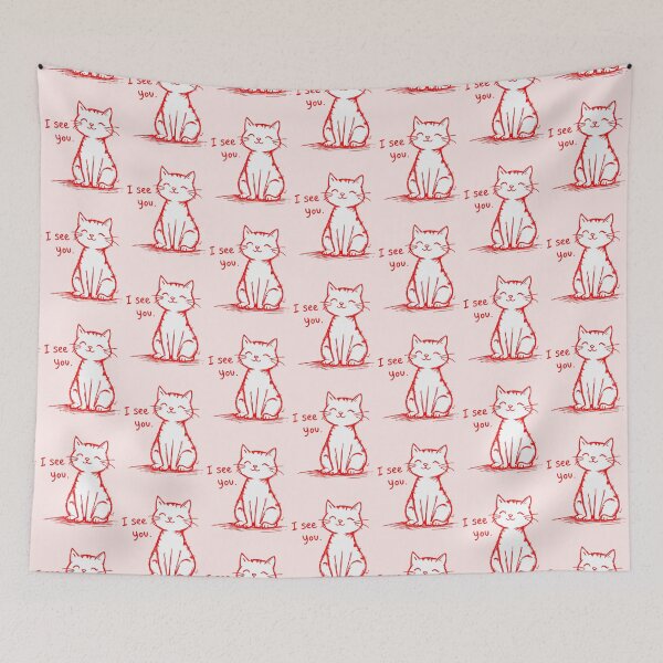 Item preview, I See You – Red Cat Smile designed and sold by SteadyRolling.