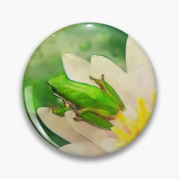 Item preview, Small Green Frog on a Waterlily designed and sold by Ozjanette90.