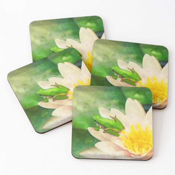 Item preview, Small Green Frog on a Waterlily designed and sold by Ozjanette90.